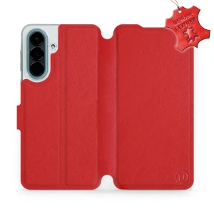 Etui z naturalnej skóry do Galaxy A27 5G, Mobiwear Leather, czerwone