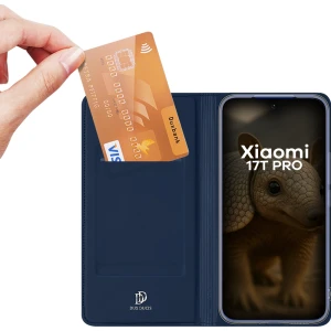 Etui z klapką Dux Ducis Skin Pro do Xiaomi 17T Pro, granatowe