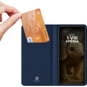 Etui z klapką Dux Ducis Skin Pro do Sony Xperia 1 VIII, granatowe