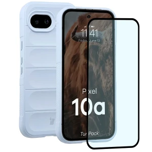 Pancerne etui + szkło hartowane Bizon Tur Pack do Google Pixel 10a, jasnoniebieskie