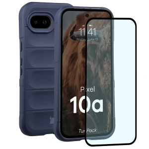 Pancerne etui + szkło hartowane Bizon Tur Pack do Google Pixel 10a, granatowe