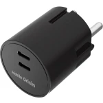 Ładowarka sieciowa GaN 2x USB-C, 30W, Mobile Origin Charger Plug PW33, czarna
