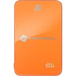 Powerbank indukcyjny Qi do MagSafe 15W, Forcell SuperSlim F5K8, 5000mAh, USB-C 20W PD, pomarańczowy