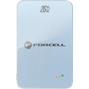 Powerbank indukcyjny Qi do MagSafe 15W, Forcell SuperSlim F5K8, 5000mAh, USB-C 20W PD, niebieski