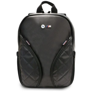 Plecak podróżny z miejscem na laptopa do 16" BMW Carbon Pockets and Metal Logo, czarny