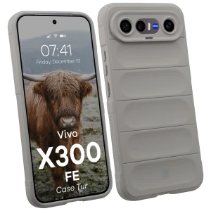 Pancerne etui Bizon Case Tur do Vivo X300 FE, jasnoszare