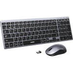 Bezprzewodowy zestaw klawiatura + mysz UGREEN MK552, czarno-srebrny