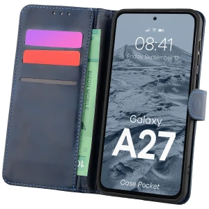 Etui z klapką Bizon Case Pocket do Galaxy A27 5G, granatowe