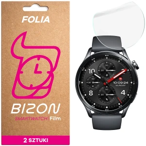 Folia hydrożelowa na ekran Bizon Watch Film Hydrogel Duo do Xiaomi Watch S5, 2 sztuki
