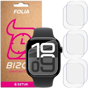 Folia ochronna na ekran zegarka Bizon Watch Film HydroFlex do Apple Watch 11 / 10 42 mm, 6 sztuk
