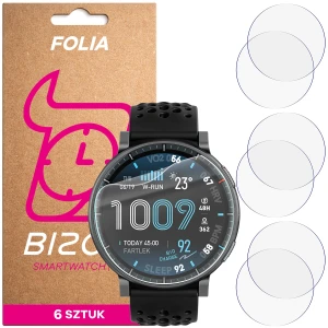 Folia ochronna na ekran zegarka Bizon Watch Film HydroFlex do Amazfit Active Max, 6 sztuk