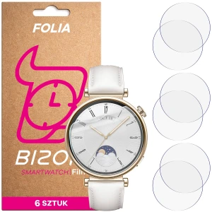 Folia ochronna na ekran zegarka Bizon Watch Film HydroFlex do Huawei Watch GT 4 41 mm, 6 sztuk