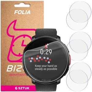 Folia ochronna na ekran zegarka Bizon Watch Film HydroFlex do Polar Vantage V3, 6 sztuk