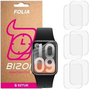 Folia ochronna na ekran zegarka Bizon Watch Film HydroFlex do Xiaomi Smart Band 10 Pro, 6 sztuk