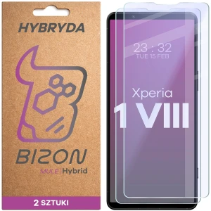 Elastyczne szkło hybrydowe Bizon Hybrid Mule Duo do Sony Xperia 1 VIII, 2 sztuki