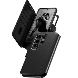 OUTLET: Etui z klapką CARE by PanzerGlass Tango 2w1 Wallet do Galaxy S26 Ultra, do MagSafe, czarne