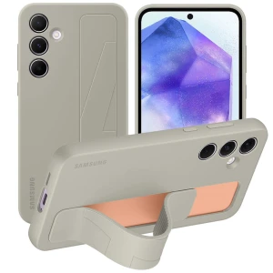 OUTLET: Etui Samsung Silicone Standing Grip Case do Galaxy A55, szare