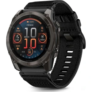 OUTLET: Pasek Tech-Protect Nylon Classic, QuickFit 26 mm do Garmin Fenix 8 Pro (51 mm) / 8 / 7X Pro / 7X / 6X Pro, czarny