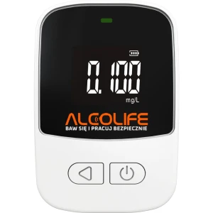 Alkomat elektrochemiczny ALCOLIFE S3 mini z pamięcią wyników, biały