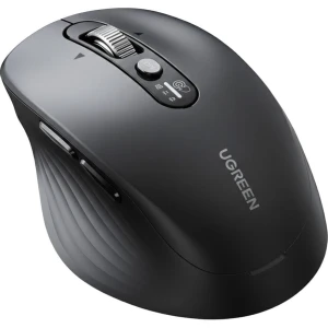 OUTLET: Myszka bezprzewodowa ergonomiczna Ugreen M752, Bluetooth, 2.4GHz USB-A, 5000 DPI, czarna