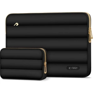 OUTLET: Etui do laptopa 13" - 14" + mała torba na akcesoria, Tech-Protect Puffy, czarne