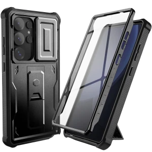 OUTLET: Etui pancerne Tech-Protect Kevlar Cam+ do Samsung Galaxy S25 Ultra, czarne