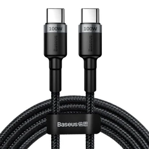 OUTLET: Kabel Baseus Cafule 100W 5A USB-C do USB-C 2m, czarno-szary