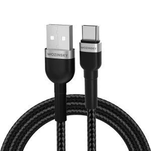 Kabel USB-A do USB-C Wozinsky WNBAC1, 1 m, czarny