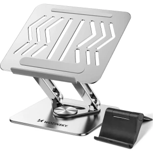 Obrotowa podstawka pod laptop i tablet Wozinsky WRS-CPY84SS, srebrna