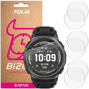 Folia ochronna na ekran zegarka Bizon Watch Film HydroFlex do Amazfit T-Rex 3 Pro 44 mm, 6 sztuk