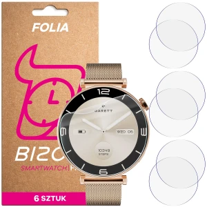 Folia ochronna na ekran zegarka Bizon Watch Film HydroFlex do Garett Rose, 6 sztuk
