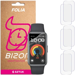 Folia ochronna na ekran zegarka Bizon Watch Film HydroFlex do Huawei Band 9, 6 sztuk