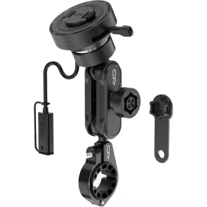 Uchwyt motocyklowy do telefonu na kierownice GRXPLORE GR-MW60-L z ładowaniem Qi2 15W IP68, czarny