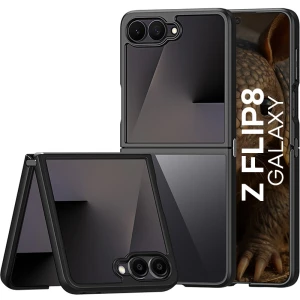 Etui Dux Ducis AIMO do Galaxy Z Flip8, przezroczyste z czarną ramką