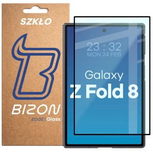 Szkło hartowane Bizon Glass Edge do Galaxy Z Fold8, czarna ramka