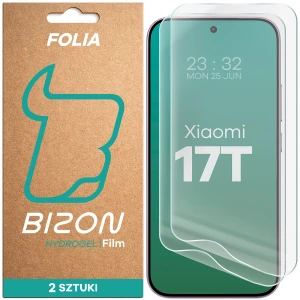 Folia hydrożelowa na ekran Bizon Film Hydrogel Front Duo do Xiaomi 17T, 2 sztuki