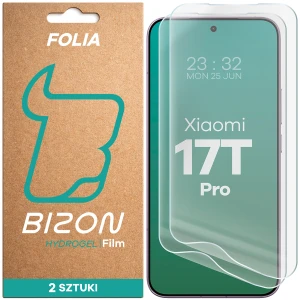 Folia hydrożelowa na ekran Bizon Film Hydrogel Front Duo do Xiaomi 17T Pro, 2 sztuki