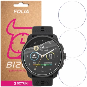 Folia ochronna na ekran zegarka Bizon Watch Film HydroFlex do Suunto Race S, 3 sztuki