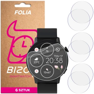 Folia ochronna na ekran zegarka Bizon Watch Film HydroFlex do Forever Forevive 4, 6 sztuk