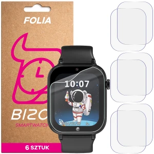 Folia ochronna na ekran zegarka Bizon Watch Film HydroFlex do Forever Look Me 3, 6 sztuk