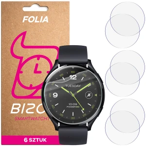 Folia ochronna na ekran zegarka Bizon Watch Film HydroFlex do Xiaomi Watch 2, 6 sztuk