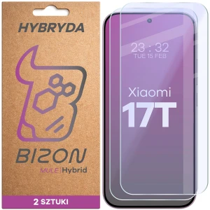Elastyczne szkło hybrydowe Bizon Hybrid Mule Duo do Xiaomi 17T, 2 sztuki