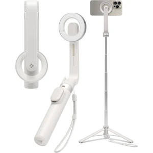 OUTLET: Uchwyt, kijek, statyw Spigen S571W MagSafe Bluetooth Selfie Stick Tripod, beżowy