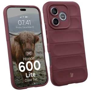Pancerne etui Bizon Case Tur do Honor 600 Lite 5G, burgundowe