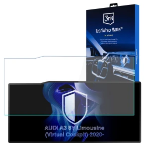 Matowa folia ochronna na ekran nawigacji do AUDI A3 8Y Limousine Virtual Cockpit (2020 - ), 3mk TechWrap Matte
