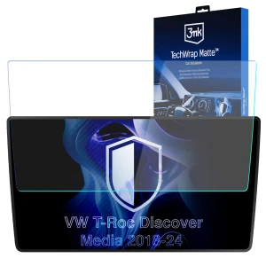 Matowa folia ochronna na ekran nawigacji do VW T-Roc I Discover Media (2018 - 2025), 3mk TechWrap Matte