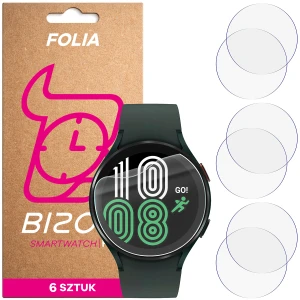 Folia ochronna na ekran zegarka Bizon Watch Film HydroFlex do Galaxy Watch 4 44 mm, 6 sztuk
