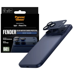 OUTLET: Szkło hartowane na aparat PanzerGlass Fender Camera Protector do iPhone 17 Pro, granatowe