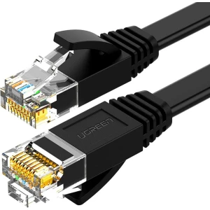 OUTLET: Kabel sieciowy płaski LAN Ethernet Ugreen RJ45 Cat 6 UTP, 1000Mbps, 10m, czarny
