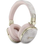 Bezprzewodowe słuchawki nauszne Guess ENC Metal 4G Script Logo Bluetooth 5.4, różowe